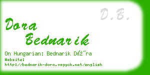 dora bednarik business card